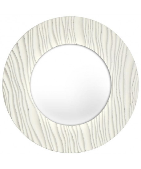 CASA RIPPLED Miroir 30 cm  Blanc