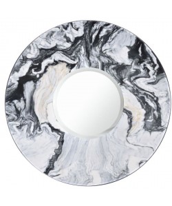 MARQUINA MARBLE Miroir 30 cm  Noir et blanc