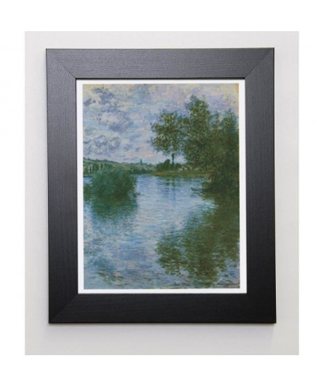 MONET CLAUDE Image encadrée Vetheuil 31x37 cm Bleu