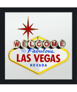 USA Las Vegas Miroir 40x40cm  Motif imprimé