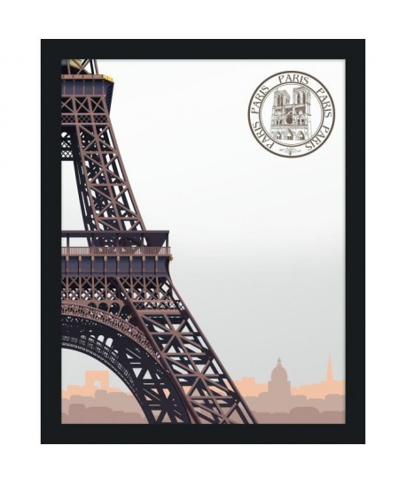 Tour Eiffel Miroir 40x50 cm  Motif plage imprimé