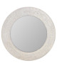 VERONA Miroir rond MDF Ř 80 cm Blanc et creme