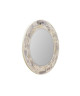 VERONA Miroir rond MDF Ř 80 cm Marron, gris et creme