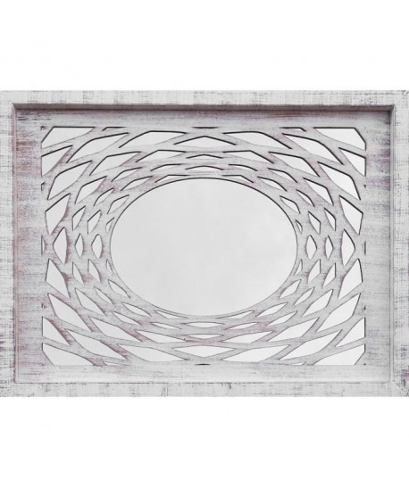 MILAN Miroir MDF 55x75 cm Blanc