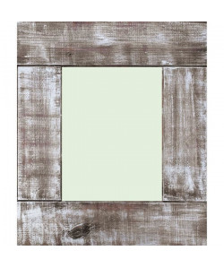 BARI Miroir pin 51x59 cm Marron et argenté