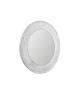 VERONA Miroir rond MDF Ř 80 cm Blanc et argenté