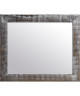 NAPLES Miroir pin 52x62 cm Marron et argenté