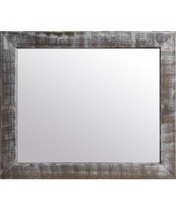 NAPLES Miroir pin 52x62 cm Marron et argenté