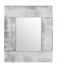 BARI Miroir pin 51x59 cm Argenté et blanc