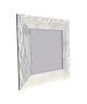 BOLOGNE Miroir MDF 67x67 cm Blanc laqué