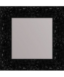 ROME Miroir MDF 67x67 cm Noir brillant