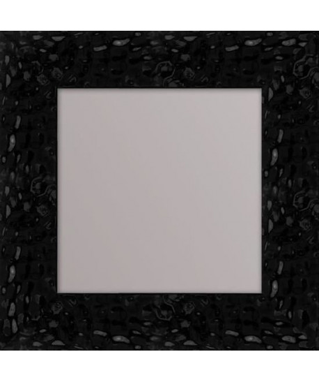 ROME Miroir MDF 67x67 cm Noir brillant