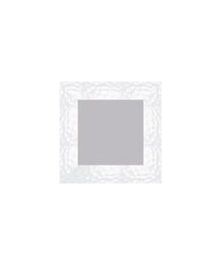 ROME Miroir MDF 67x67 cm Blanc brillant