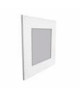 ROME Miroir MDF 67x67 cm Blanc brillant