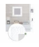 ROME Miroir MDF 67x67 cm Blanc brillant