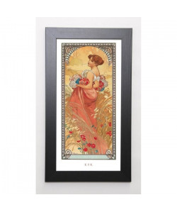 MUCHA Image encadrée Eté, 1900 29,7x57 cm Multicolore