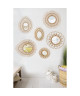 SUNNY Miroir en rotin forme ronde Ř30 cm beige