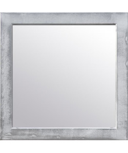 NAPLES Miroir pin 62x62 cm Argenté et blanc