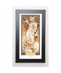 MUCHA Image encadrée Hiver, 1900 29,7x57 cm Multicolore