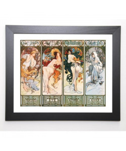 MUCHA Image encadrée Les Saisons  47x57 cm  Multicolore