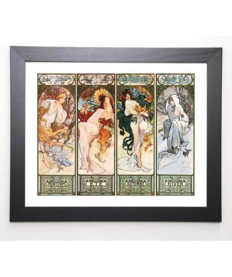 MUCHA Image encadrée Les Saisons  47x57 cm  Multicolore