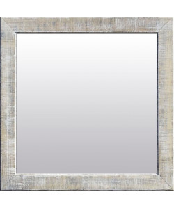 NAPLES Miroir pin 62x62 cm Blanc et gris