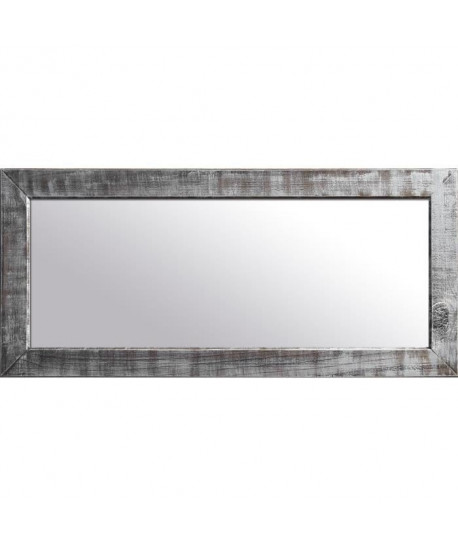 NAPLES Miroir pin 42x92 cm Marron et argenté