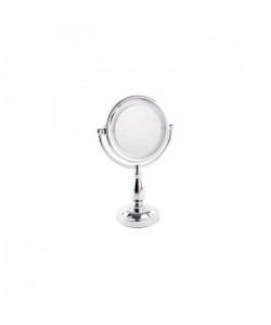 Miroir salle de bain vanitys  métal chrome 15x26 cm lumiere leds x5