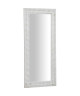 Miroir mural moderne en bois  35 x 82 x 2 cm  Finition blanc antique