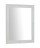 Miroir mural moderne en bois  62 x 82 x 3 cm  Finition blanc antique