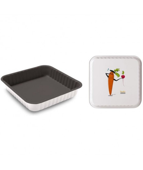 GUARDINI Moule carré Foodies en acier blanc