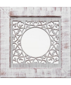 MILAN Miroir MDF 35x35 cm Blanc