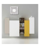 MILAN Miroir MDF 35x35 cm Blanc