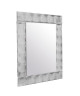 BARI Miroir pin 74x94 cm Argenté et blanc