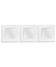 Lot de 3 miroirs carrés classiques  Blanc  25x25 cm