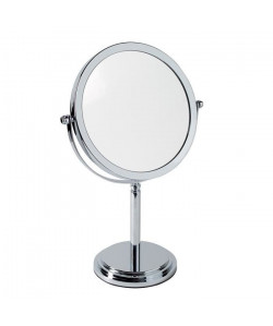 GERSON Miroir sur pied grossissant Chromé  Ř 20 cm  H36 cm