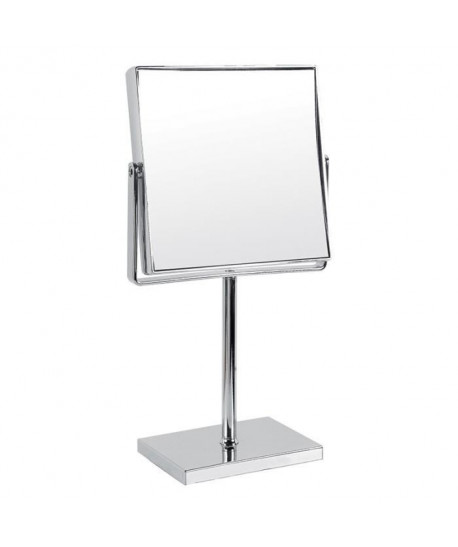 GERSON Miroir sur pied grossissant  Chromé  15,5x15,5 cm  H31,5 cm