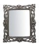 Miroir a poser et mural moderne en résine  31 x 36 x 2 cm  Finition argent antique