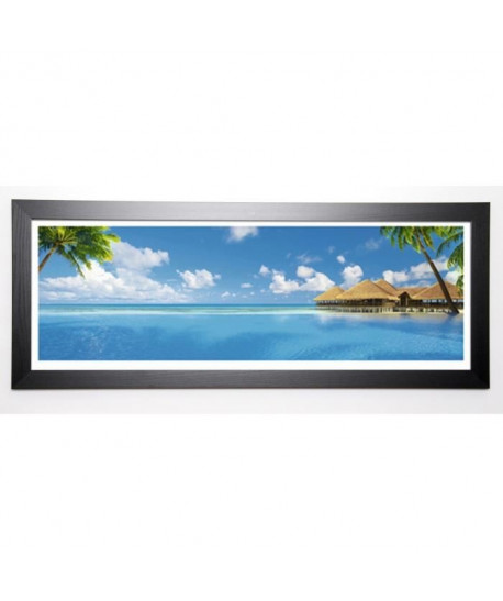 PAPADOPOULOS Image encadrée Medhufushi Island 40x102 cm Turquoise