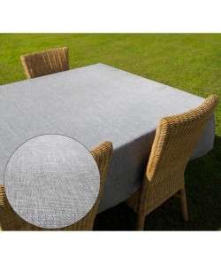 SUCRE D\'OCRE Nappe de table carré BELLA 180x180 cm  Gris