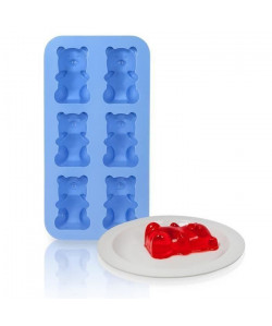 HOOT Moule a bonbons Ourson Gummy  Silicone  Bleu