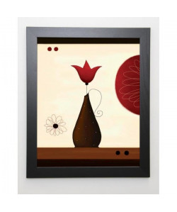 PARRY Image encadrée A Single Red Tulip  47x57 cm  Marron