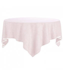 DEKOANDCO Nappe Chinny 100% coton  150x150 cm  Rose clair