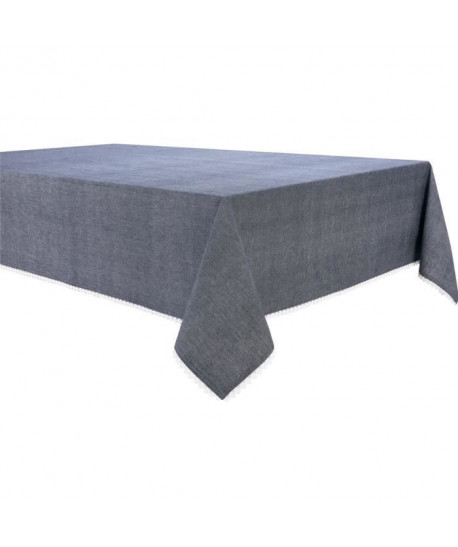 DEKOANDCO Nappe 100% coton Chinny 150x250 cm  Gris bleu