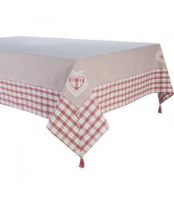 DEKOANDCO Nappe rectangulaire Country  150x250  Brodée