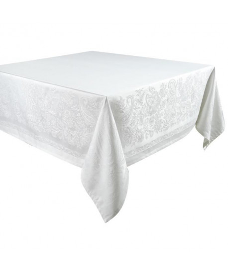 VENT DU SUD Nappe Jacquard TRENTO 168x168 cm  Blanc neige