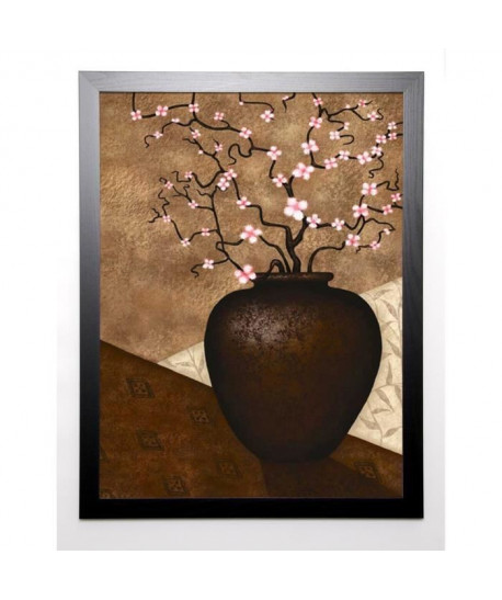 PARRY Image encadrée Cherry Blossom in Vase 67x87 cm Marron