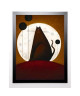 PARRY Image encadrée Cat and the Moon I 67x87 cm Marron