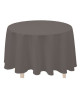 SOLEIL D\'OCRE Nappe ronde antitâches ALIX Ř 180cm Anthracite