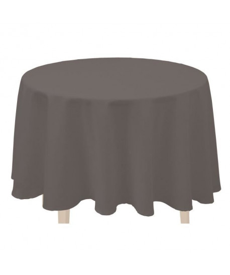 SOLEIL D\'OCRE Nappe ronde antitâches ALIX Ř 180cm Anthracite